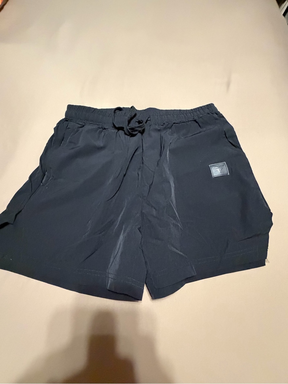 Men's Black Drawstring Athletic Shorts